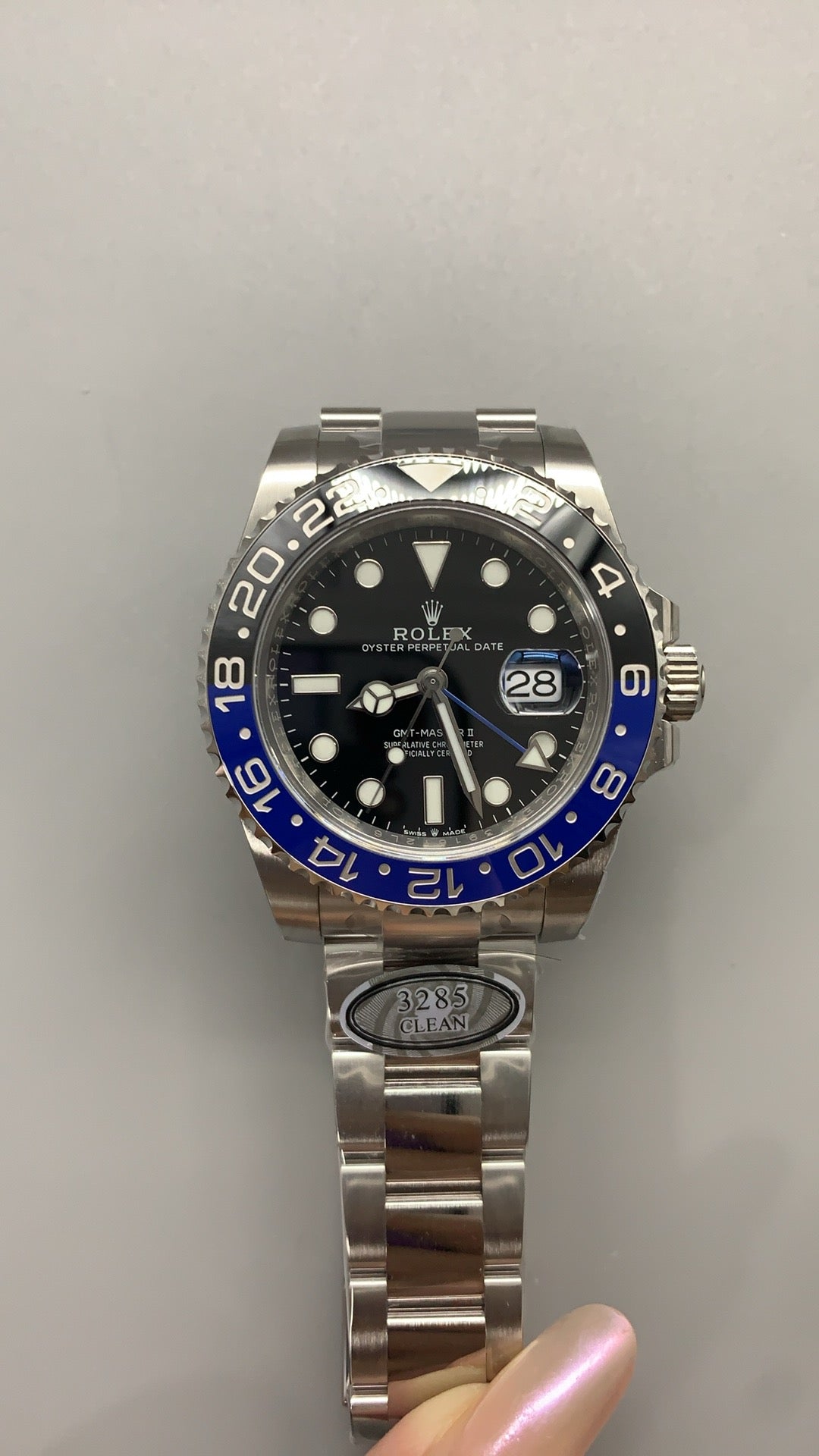 Rolex GMT-Master II 40MM | รุ่นคลาสสิก ขอบเซรามิกสีดำ | กลไกอัตโนมัติ Cal.3285