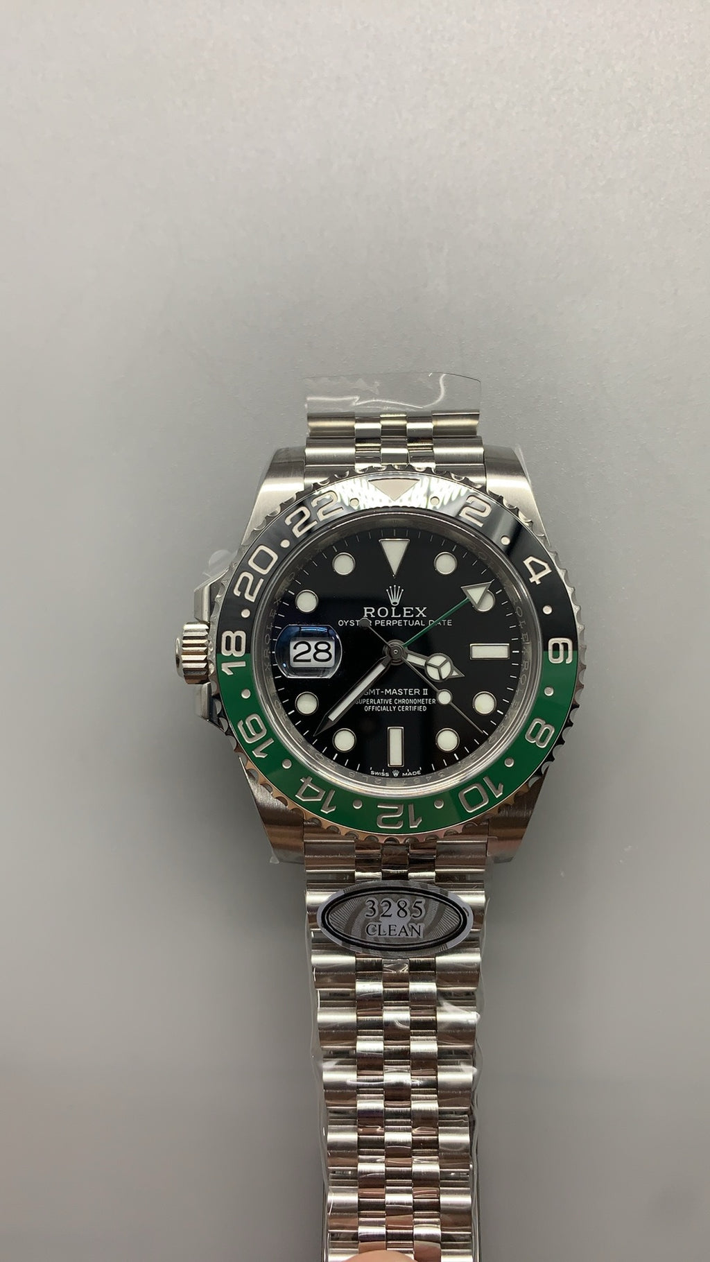 Rolex GMT-Master II 40MM | ขอบเซรามิกสีเขียว-ดำ (สไปร์ท) | กลไกอัตโนมัติ Cal.3285
