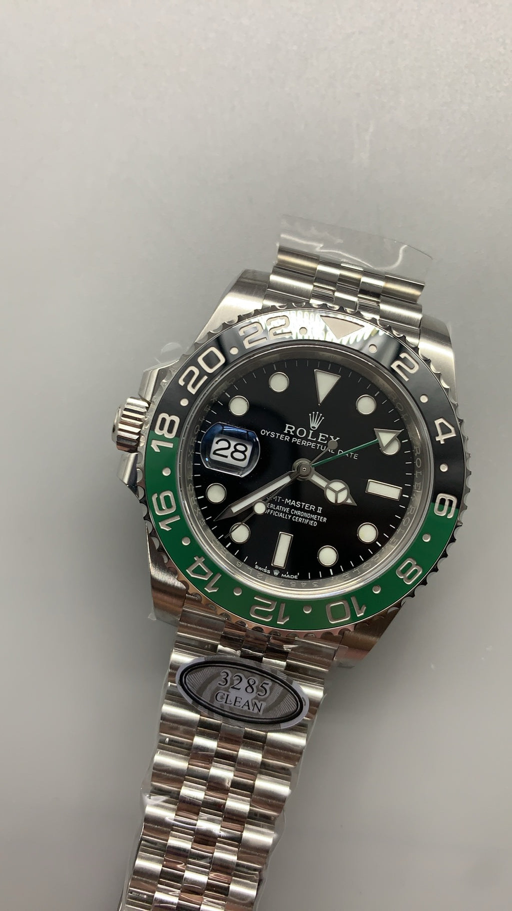 Rolex GMT-Master II 40MM | ขอบเซรามิกสีเขียว-ดำ (สไปร์ท) | กลไกอัตโนมัติ Cal.3285