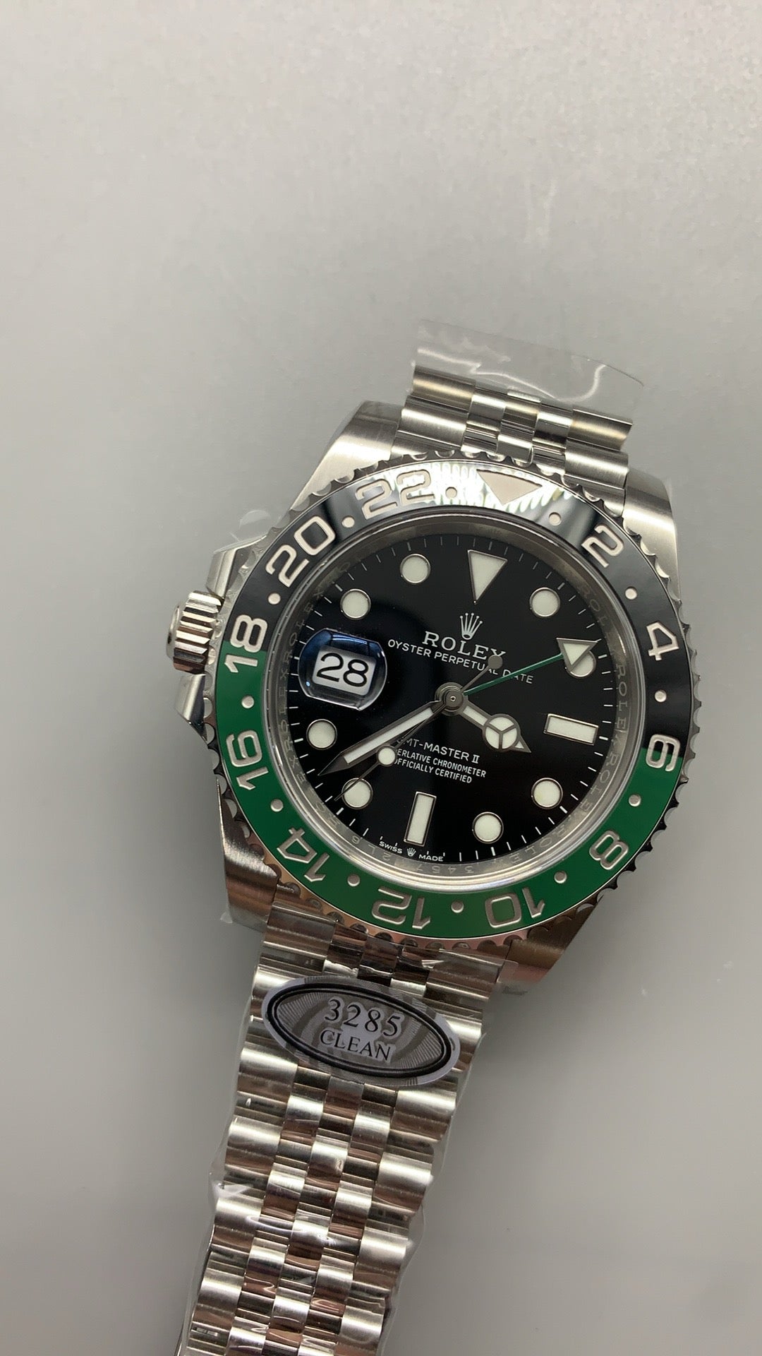 Rolex GMT-Master II 40MM | ขอบเซรามิกสีเขียว-ดำ (สไปร์ท) | กลไกอัตโนมัติ Cal.3285