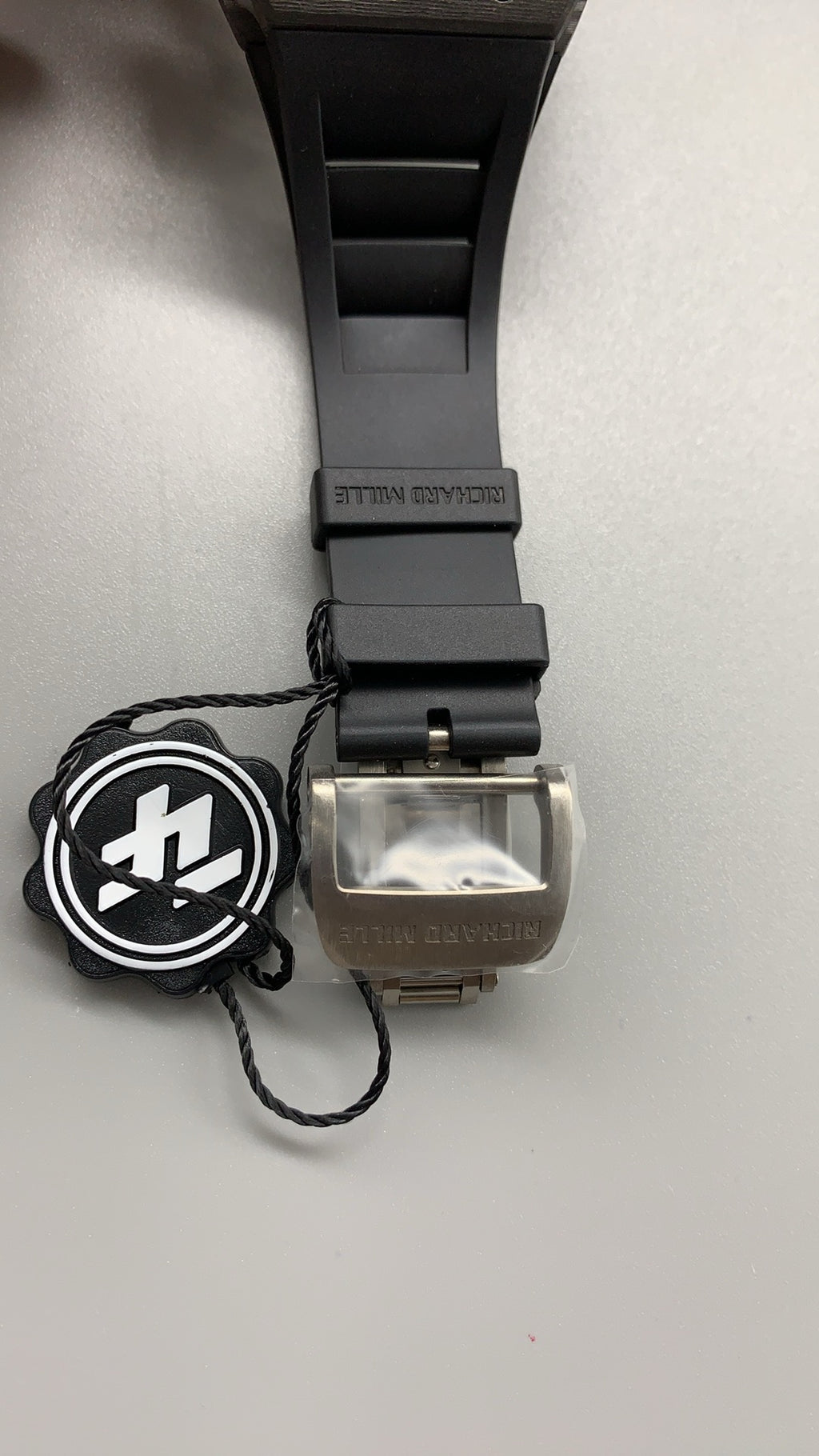 Richard Mille RM055 | 42MM | ตัวเรือนคาร์บอนไฟเบอร์ NTPT + โครงไทเทเนียม | หน้าปัดสเกเลตัน | กลไกไขลานมือ RMUL2