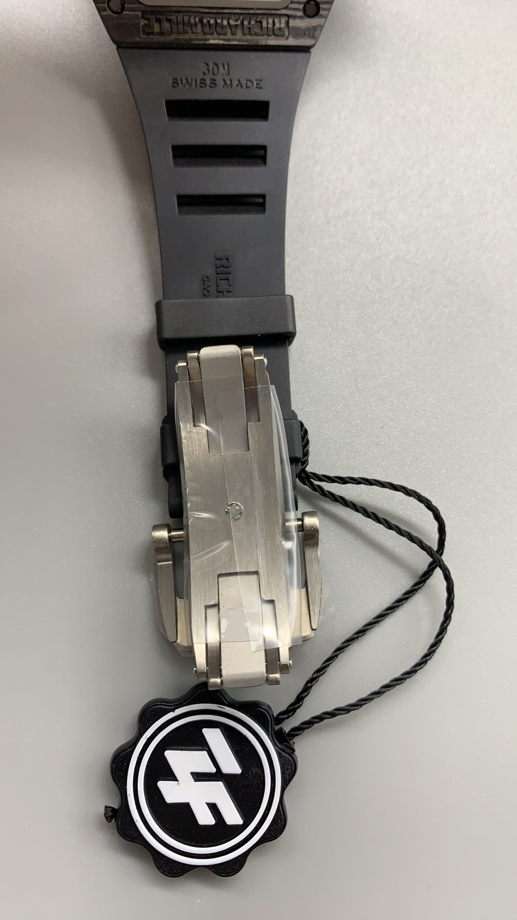 Richard Mille RM055 | 42MM | ตัวเรือนคาร์บอนไฟเบอร์ NTPT + โครงไทเทเนียม | หน้าปัดสเกเลตัน | กลไกไขลานมือ RMUL2