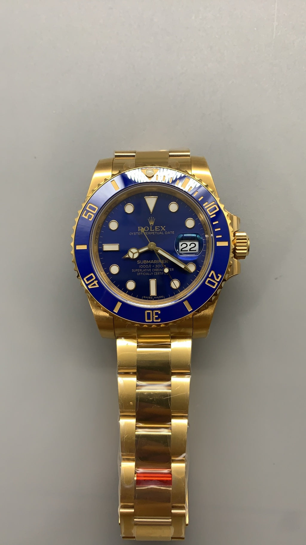 Rolex Submariner 40MM | หน้าปัดสีน้ำเงิน ขอบสีน้ำเงิน | ตัวเรือนสแตนเลสเคลือบสีทอง PVD