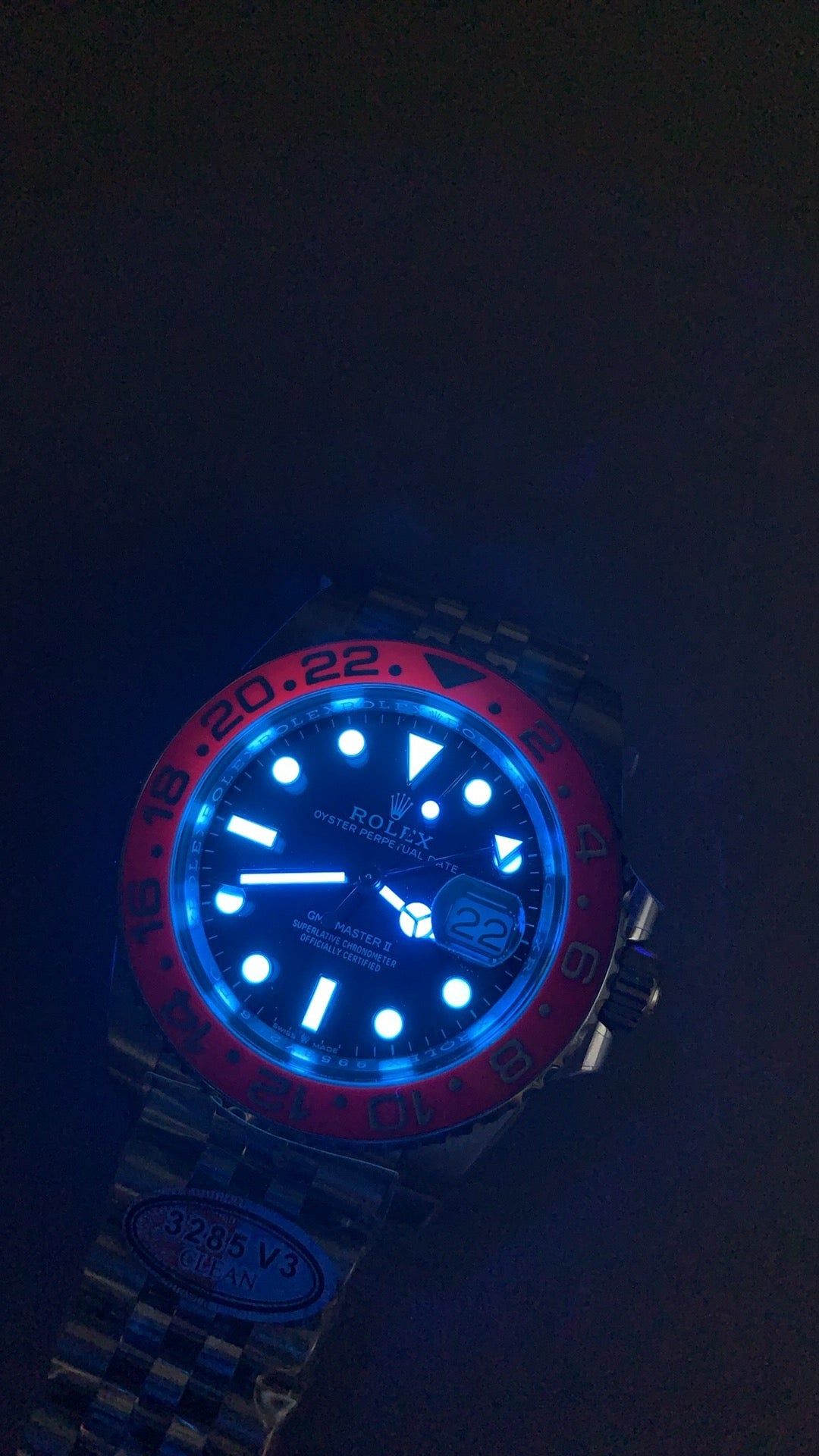 Rolex GMT-Master II 40MM | ขอบเซรามิกสีแดง-ดำ (โค้ก) | กลไกอัตโนมัติ Cal.3285