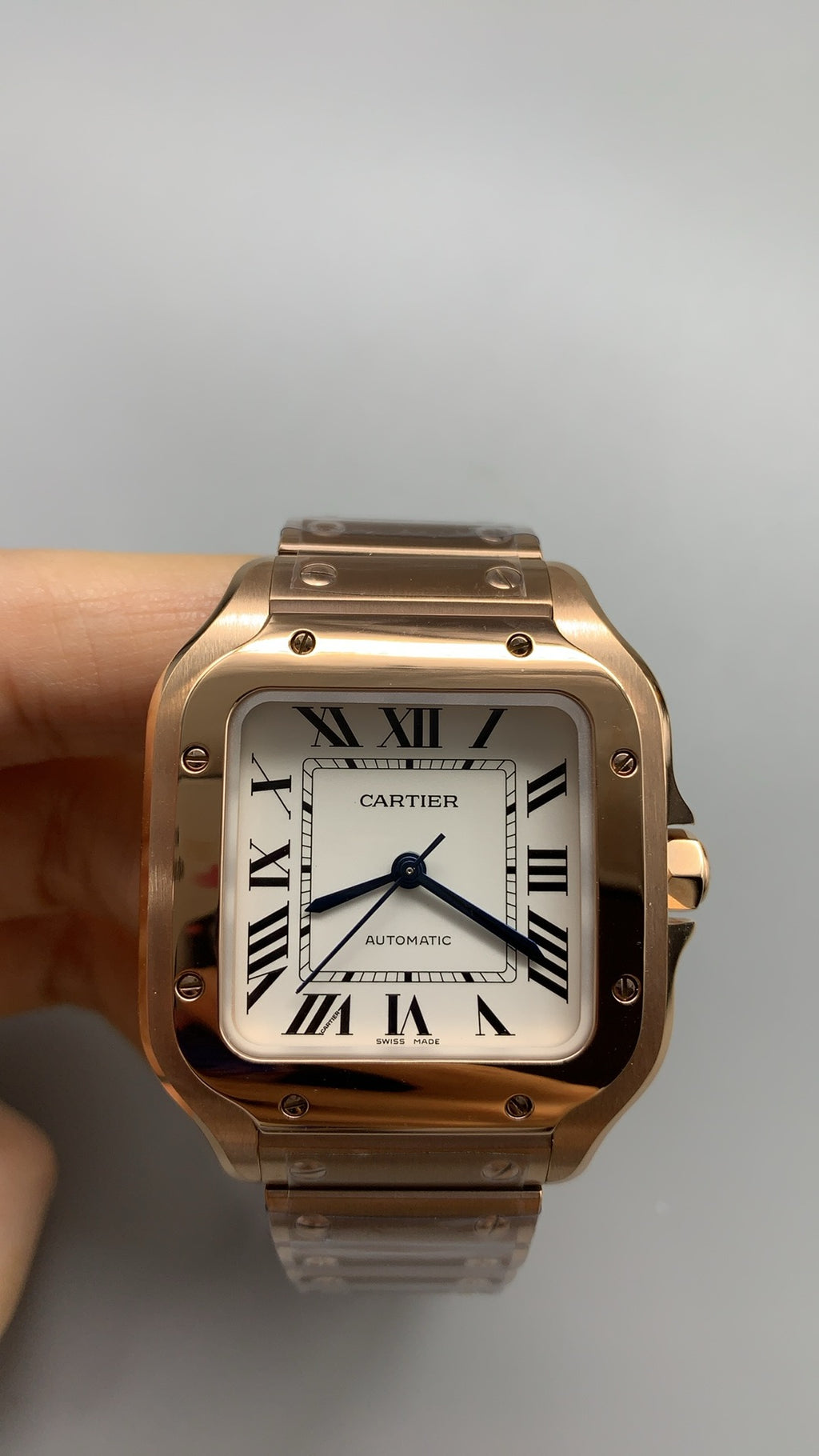 Cartier Santos de Cartier | ขนาด 35 มม. (Medium) | สีโรสโกลด์ ทั้งเรือน | อัตโนมัติ