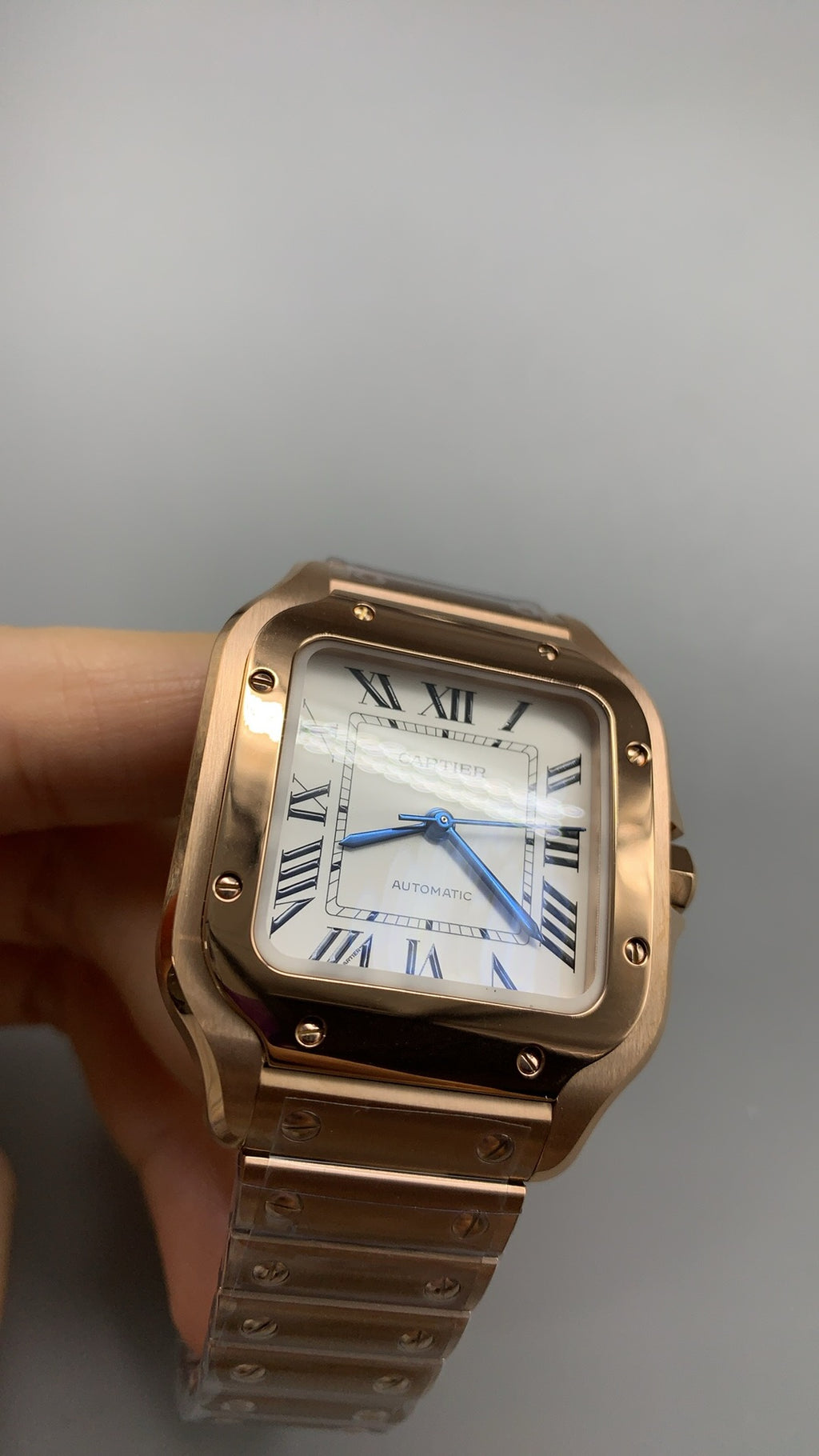 Cartier Santos de Cartier | ขนาด 35 มม. (Medium) | สีโรสโกลด์ ทั้งเรือน | อัตโนมัติ