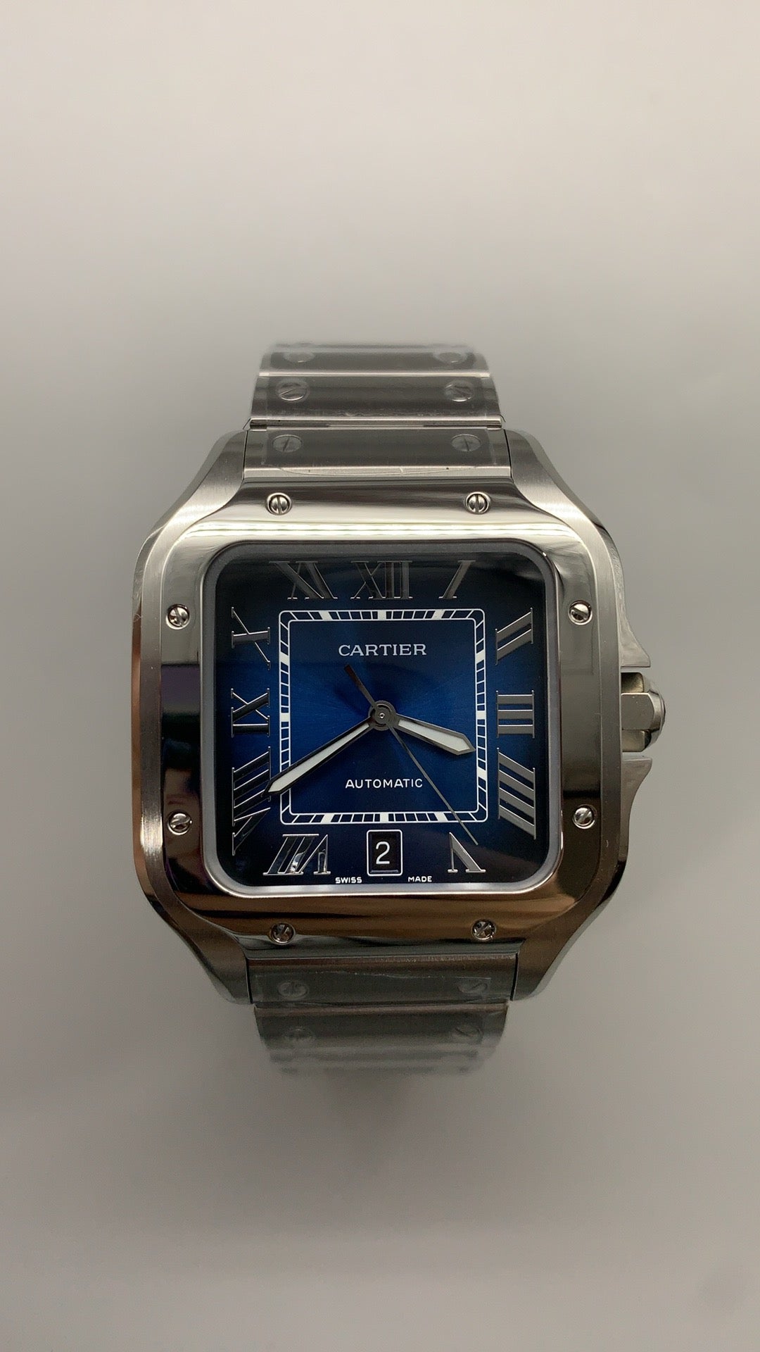 Cartier Santos de Cartier | ขนาด 40 มม. (Large) | หน้าปัดสีน้ำเงิน | อัตโนมัติ