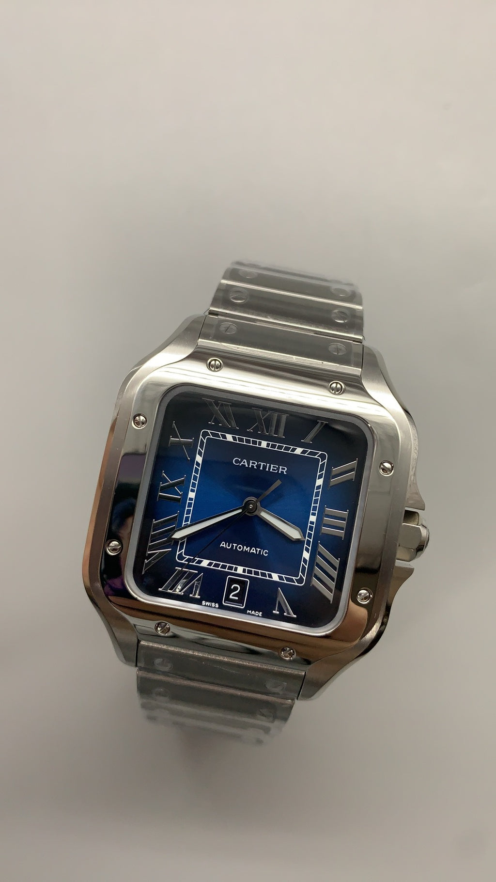 Cartier Santos de Cartier | ขนาด 40 มม. (Large) | หน้าปัดสีน้ำเงิน | อัตโนมัติ