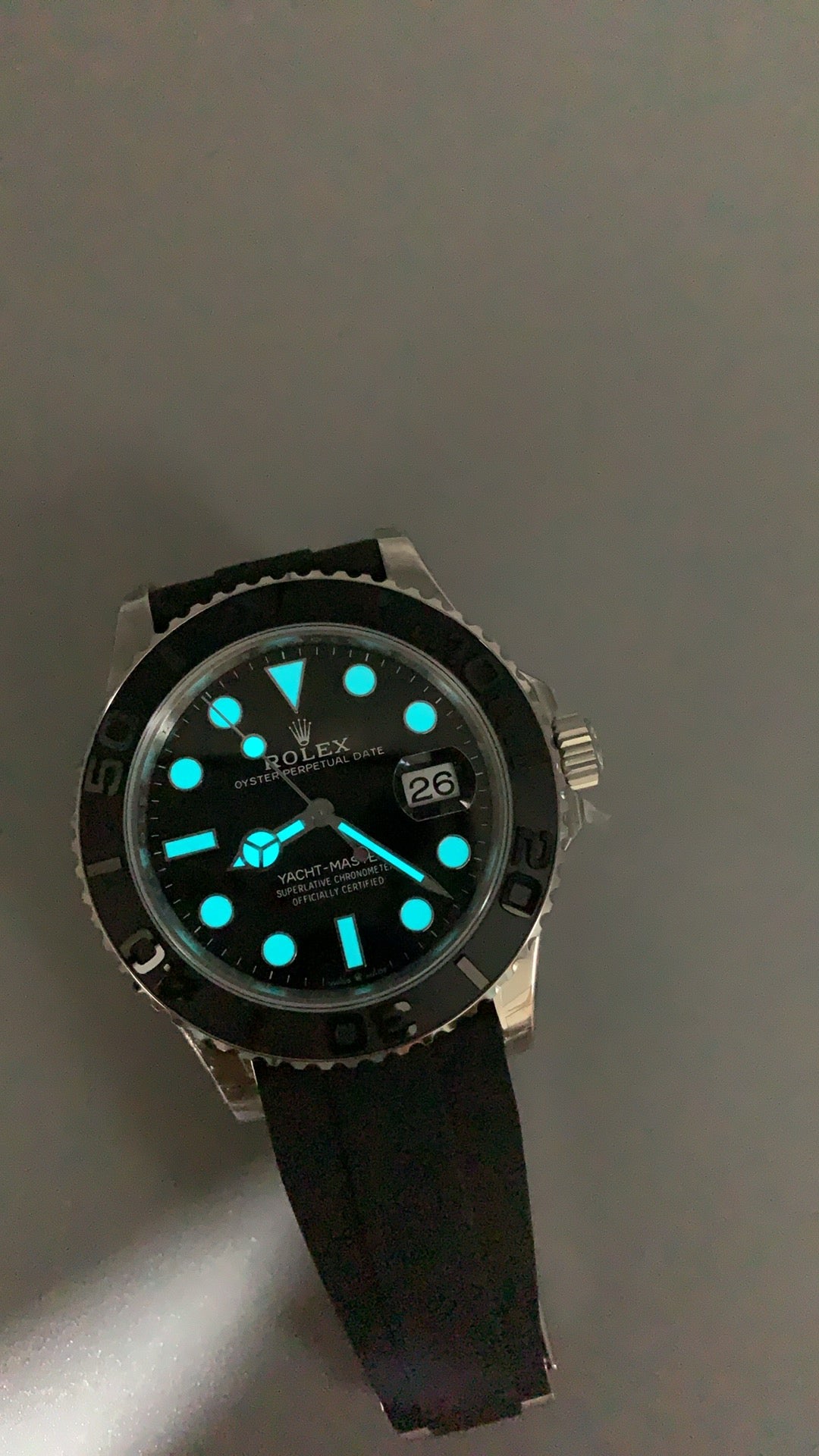 Rolex Yacht-Master 42MM | หน้าปัดสีเทา | ตัวเรือนสแตนเลสเคลือบสีไวท์โกลด์ PVD