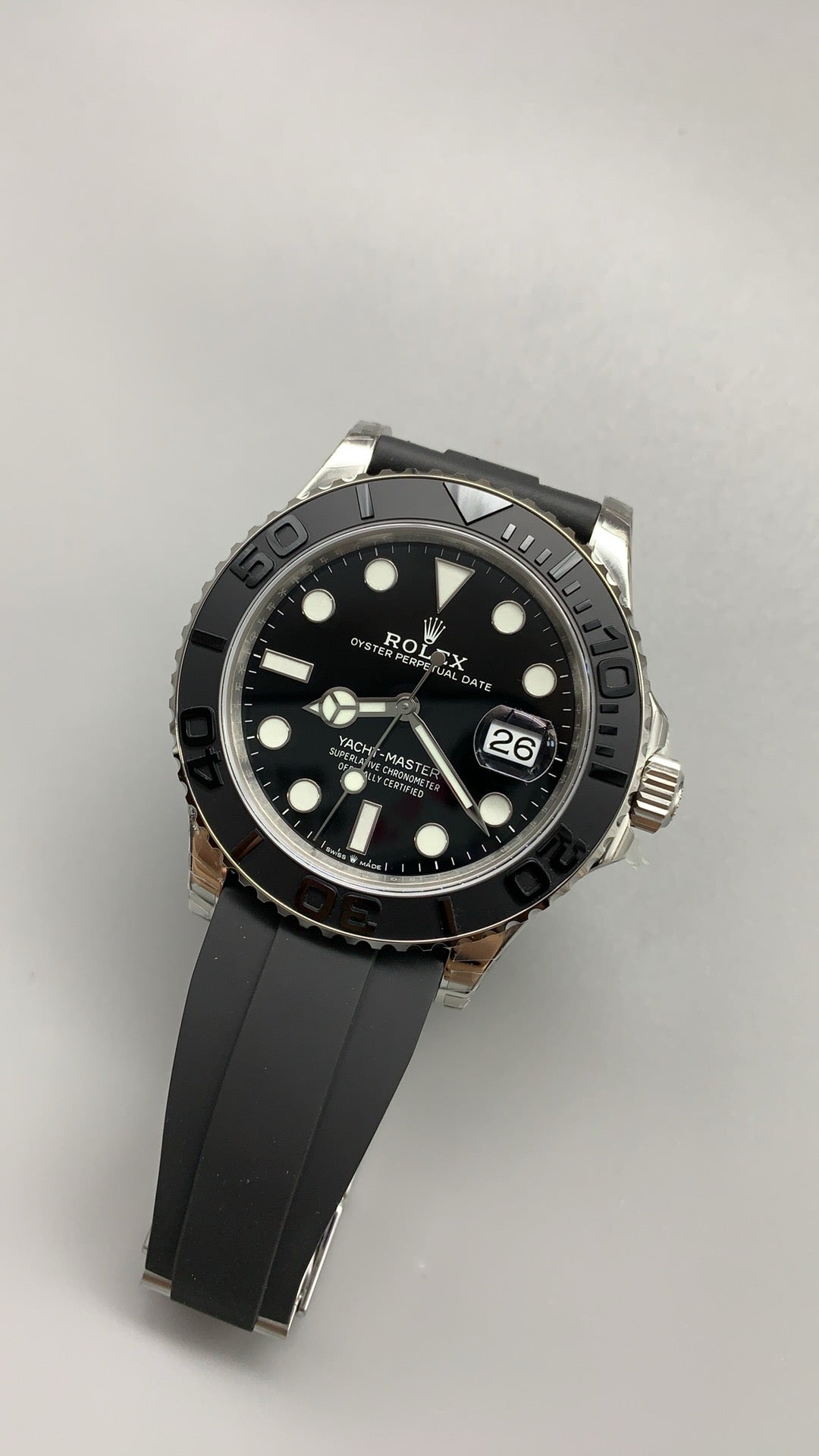 Rolex Yacht-Master 42MM | หน้าปัดสีเทา | ตัวเรือนสแตนเลสเคลือบสีไวท์โกลด์ PVD