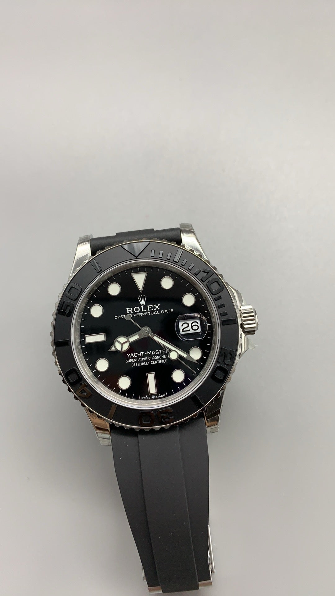 Rolex Yacht-Master 42MM | หน้าปัดสีเทา | ตัวเรือนสแตนเลสเคลือบสีไวท์โกลด์ PVD