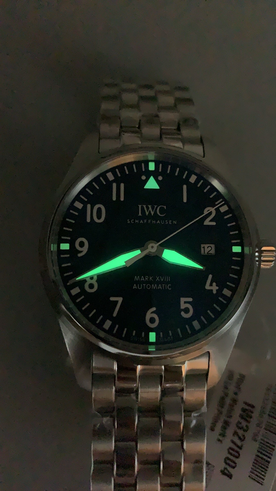 IWC Pilot's Watch Mark XVIII | 40MM | ตัวเรือนสแตนเลสสตีล | ฟังก์ชันวันที่ | หน้าปัดสีดำ | สายหนังวัวสีดำ | กลไกอัตโนมัติ Cal.35111