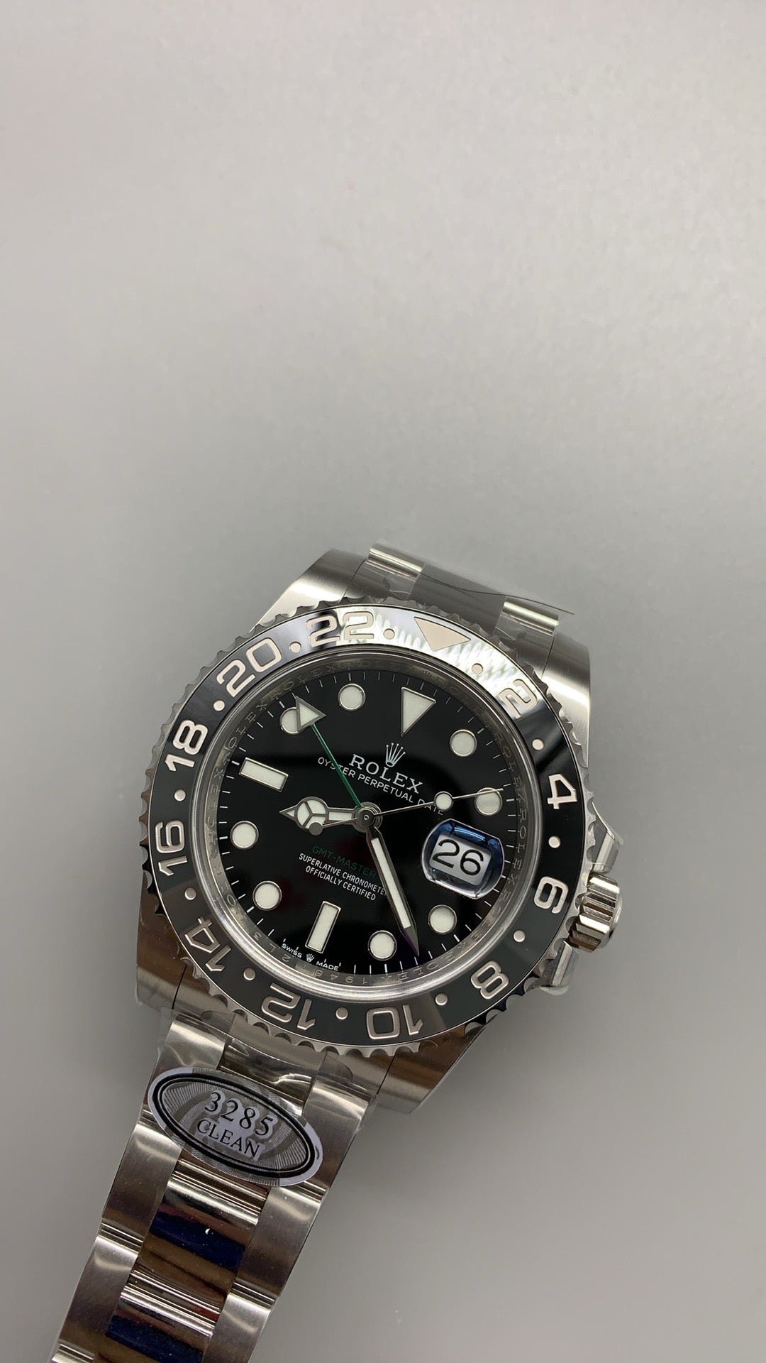Rolex GMT-Master II 40MM | ขอบเซรามิกสีเทา-ดำ | กลไกอัตโนมัติ Cal.3285