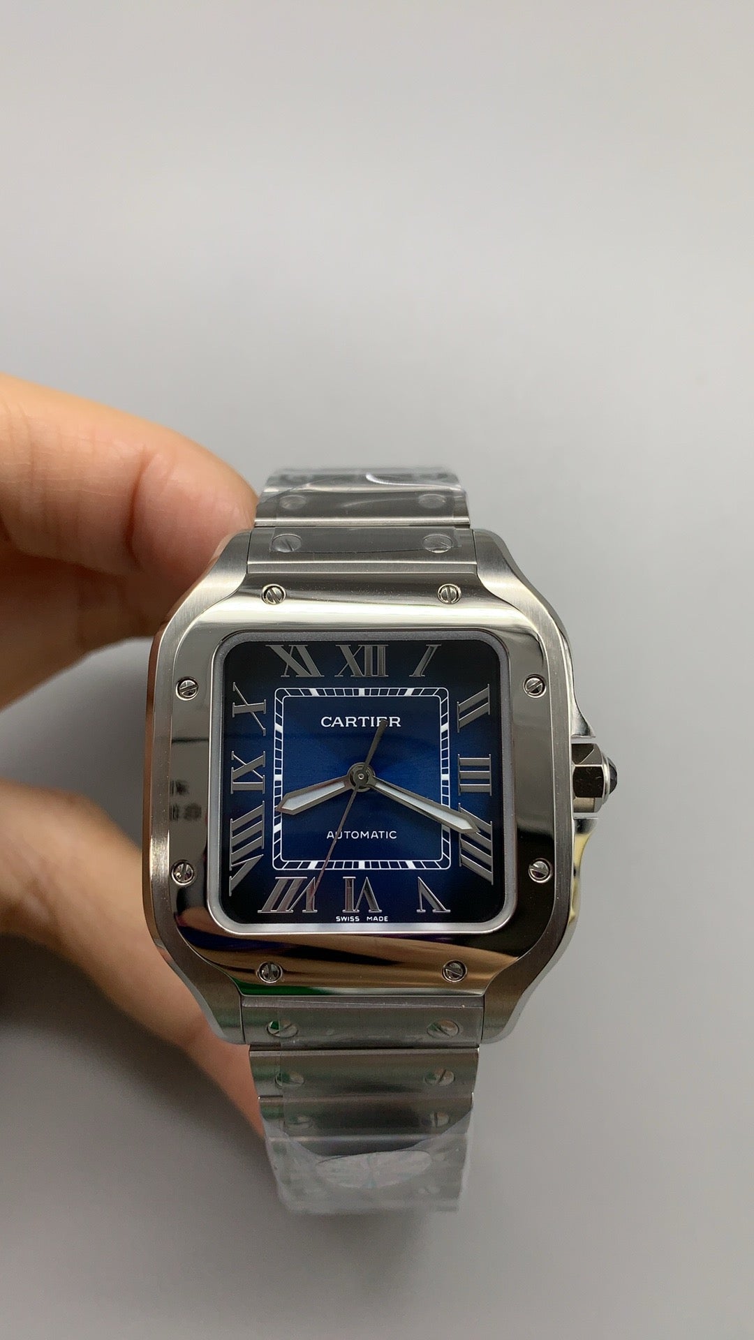 Cartier Santos de Cartier | ขนาด 35 มม. (Medium) | หน้าปัดสีน้ำเงิน | อัตโนมัติ