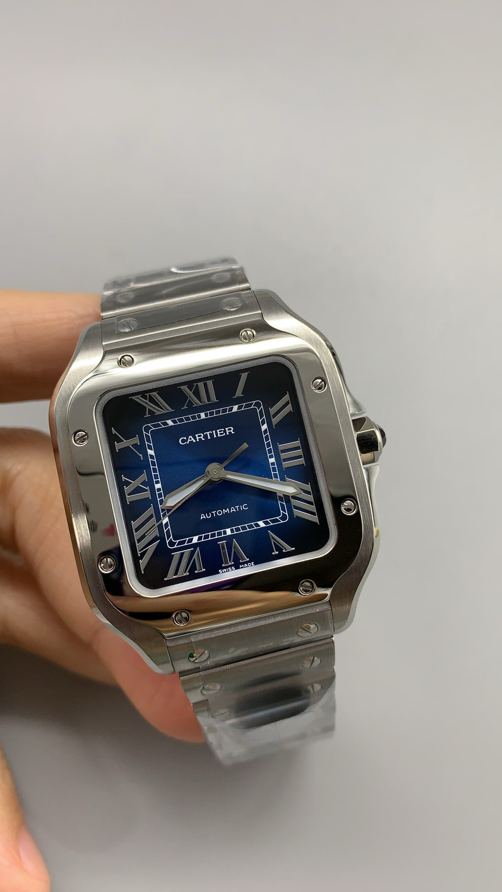 Cartier Santos de Cartier | ขนาด 35 มม. (Medium) | หน้าปัดสีน้ำเงิน | อัตโนมัติ