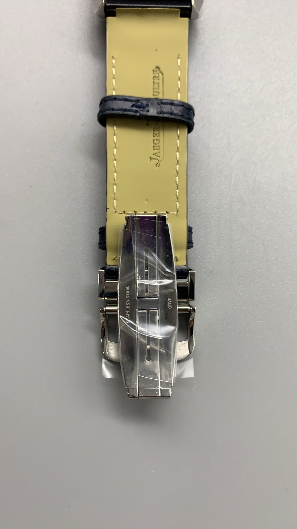 Jaeger-LeCoultre Reverso Classic Small Seconds | 45.6×27.4MM | ตัวเรือนสแตนเลสสตีล | กลไกไขลาน | หน้าปัดสีน้ำเงิน | สายหนังจระเข้สีน้ำเงิน | ฟังก์ชันวินาทีขนาดเล็ก