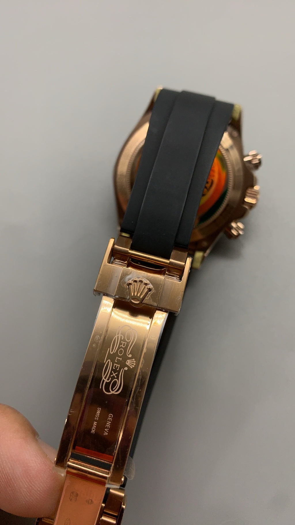 Rolex Daytona 40MM | หน้าปัดสีน้ำตาล | ตัวเรือนสแตนเลสเคลือบสีโรสโกลด์ PVD | กลไกอัตโนมัติ Cal.4130