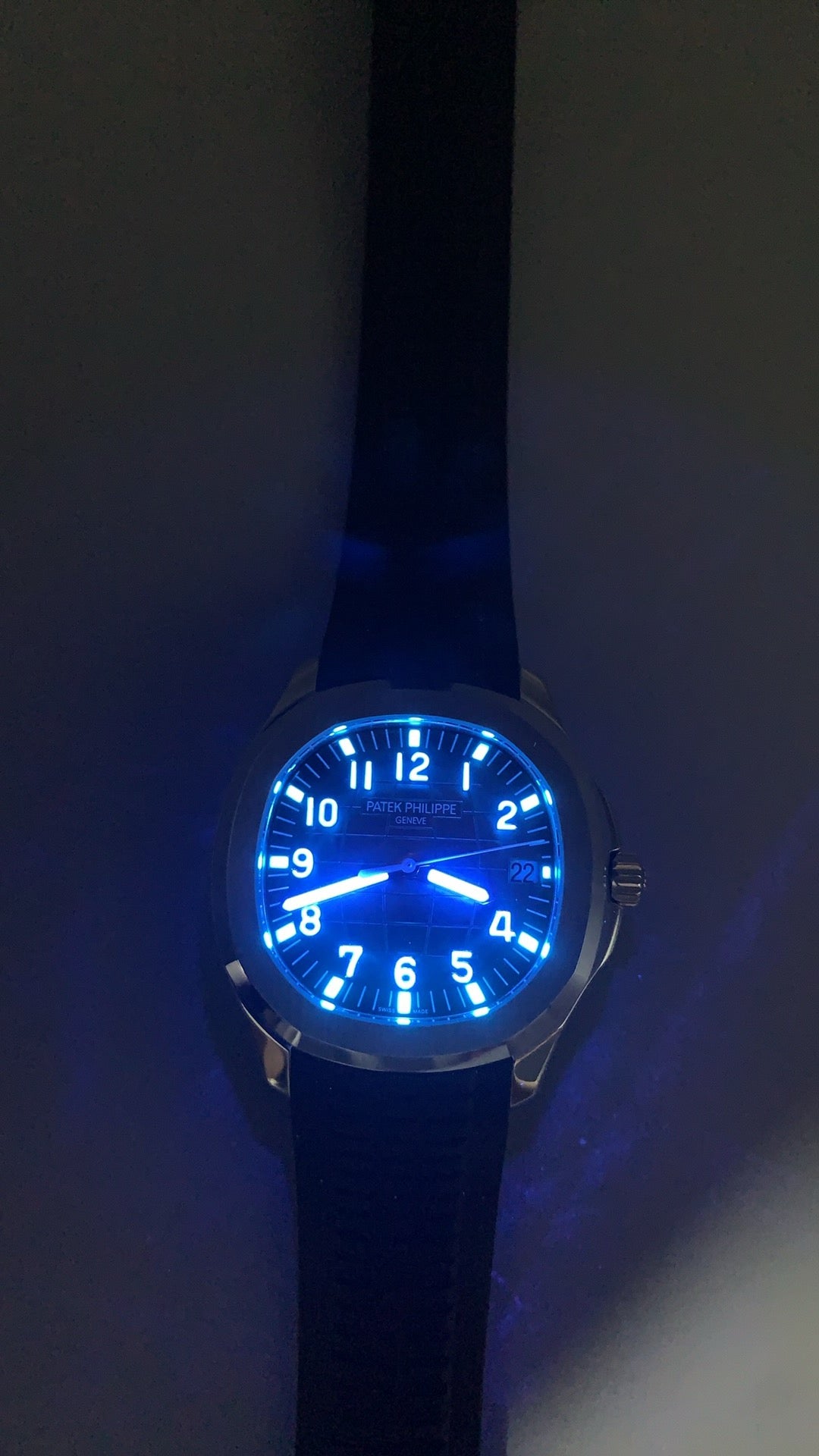 Patek Philippe Aquanaut 5167 | 40MM | หน้าปัดสีดำลายตาราง | สายยาง | กลไกอัตโนมัติ Cal.324 S C