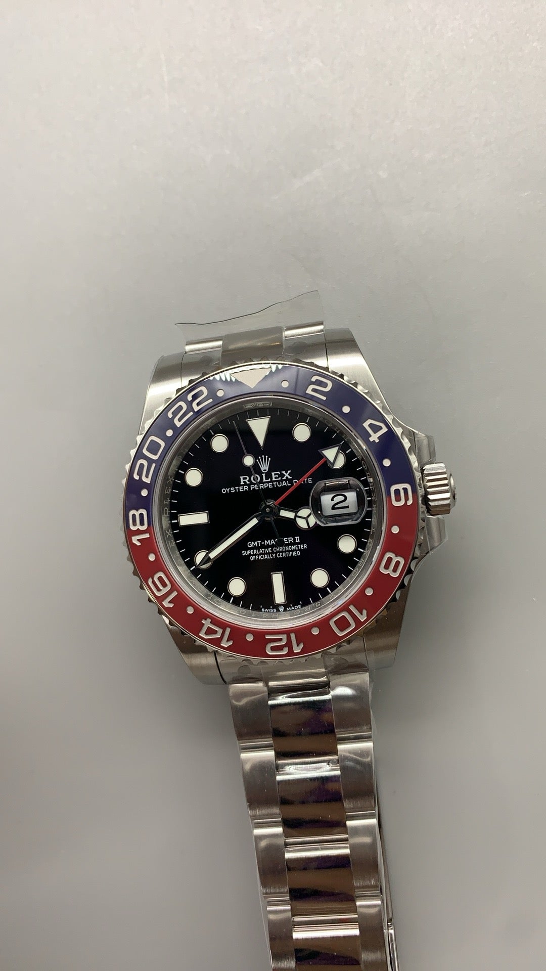 Rolex GMT-Master II 40MM | ขอบเซรามิกสีแดง-ดำ (โค้ก) | กลไกอัตโนมัติ Cal.3285
