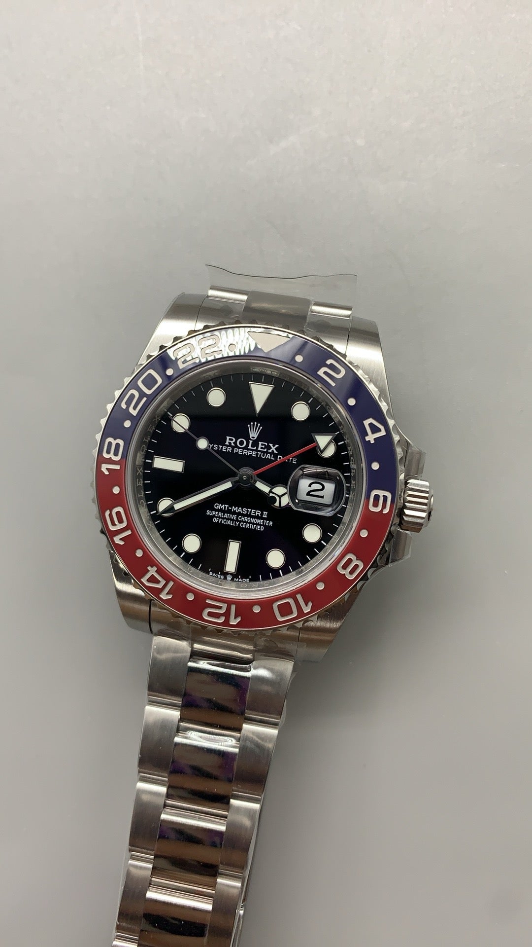 Rolex GMT-Master II 40MM | ขอบเซรามิกสีแดง-ดำ (โค้ก) | กลไกอัตโนมัติ Cal.3285