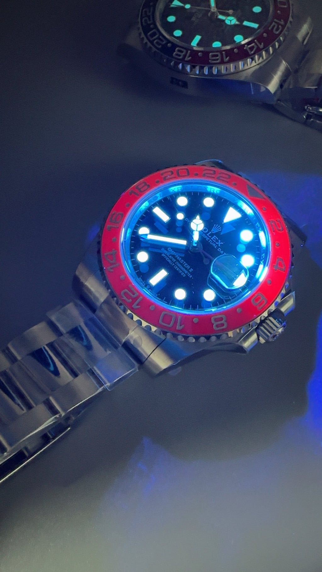 Rolex GMT-Master II 40MM | ขอบเซรามิกสีแดง-ดำ (โค้ก) | กลไกอัตโนมัติ Cal.3285